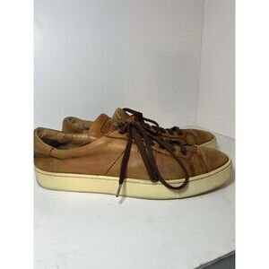 Santoni Shoes Mens Sz 8.5 Leather Lace Up Sneakers Boat Casual Made In Italy